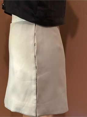 Meshki Cream Pencil Skirt with Center Seam